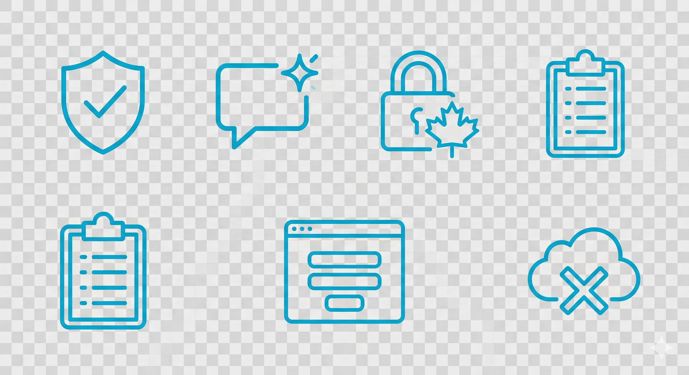 Health and security icons